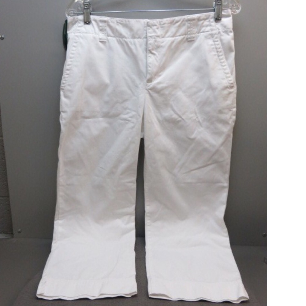 Lilly Pulitzer Woman's White Capri Pants Sz 6